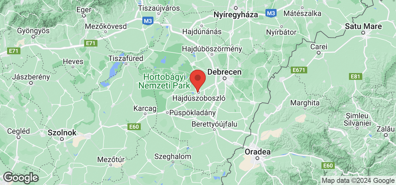 Mapa Hajduszoboszlo